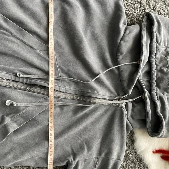 ROQUE Vintage Style Heavyweight Cotton Zip-Up Hoodie - Picture 8 of 10